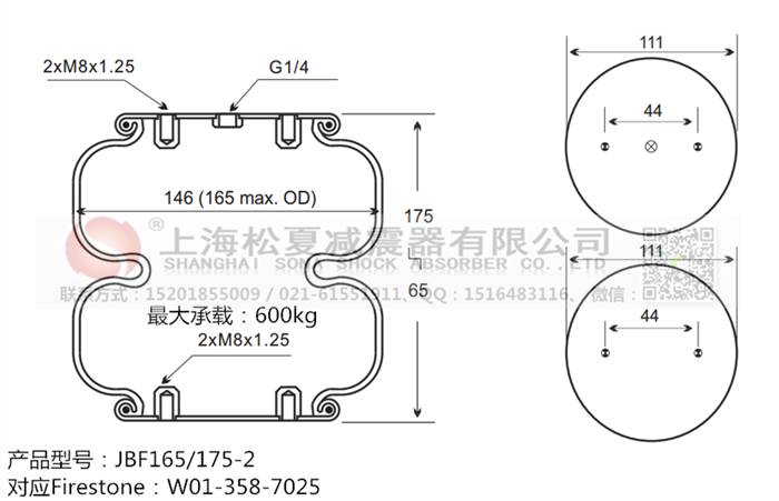 JBF165/175-2橡膠<a href='http://www.gigasetdigital.com/' target='_blank'><u>空氣彈簧</u></a>